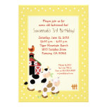 Moo Cow Farm Barnyard Country Birthday Invitations