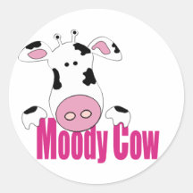 Moody Cow Stickers