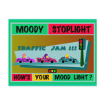 Moody Stoplight Logo Traffic Jam postcards