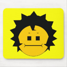 Moody Stoplight Trio Charlie Yellobellow Face Mousepad