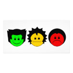 Moody Stoplight Trio Faces photo cards