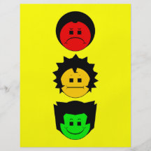 Moody Stoplight Trio Vertical Faces Custom Flyer