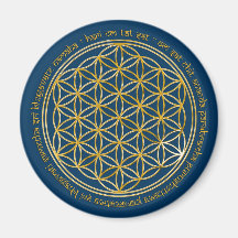 Moola Mantra / Blume Des Lebens | darkblue Magnets