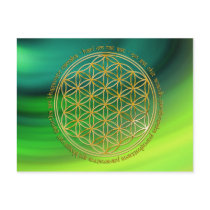 Moola Mantra / Blume Des Lebens | green waves Postkarte