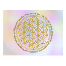 Moola Mantra / Blume Des Lebens | pastell Postkarte