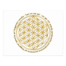 Moola Mantra / Blume Des Lebens Postkarte