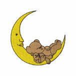 Moon and Bear Sleeping embroidered shirts