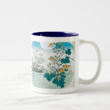 Moon and Flowers Coffee Mugs
