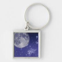 Moon and Shining Stars Keychains