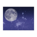 Moon and Shining Stars Postcard