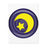 Moon and Star and Night postcards