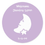 Moon and Star Sticker for Baby Shower favour