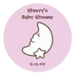 Moon and Star Sticker for Baby Shower favour