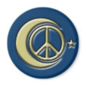 Moon and Stars for Peace magnets