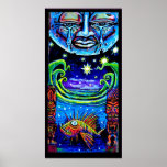 moon and stars poster