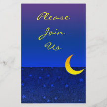 Moon and Stars Vintage Art Custom Flyer