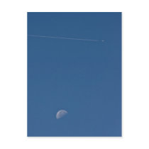 Moon and Vapour Trail Postcard