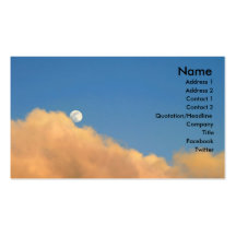 Moon At Sunset Business Cards