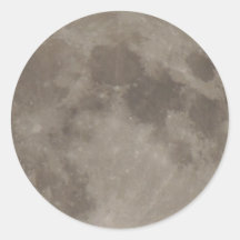 Moon Blue Moon Round Stickers