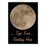 Moon Card Romantic Full Moon Blank Greeting Card