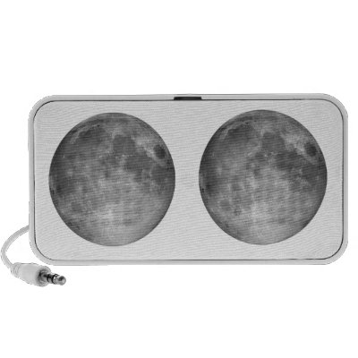 Moon Doodle White Mp3 Speaker by RobsAstrophotography