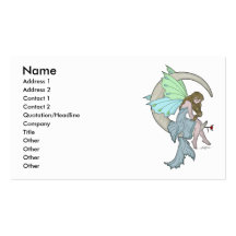 Moon Fairy Profile Card Business Card Template