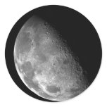 Moon from Galileo Planetary Space Mission Round Sticker