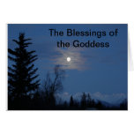Moon Goddess Blessings Card