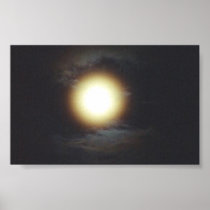Moon in the clouds posters