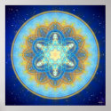 Moon Merkaba Mandala posters