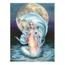 Moon Mermaid Postcard