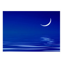 Moon on the water business card template