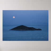 Moon Over Agia Kyriaki Print