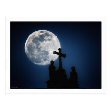 Moon over Cusco Cathederal, Peru. post card