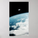 Moon over Earth posters