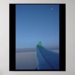 Moon Over Ocean Poster