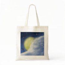 Moon Partly Hidden by a Cloud Canvas Bag