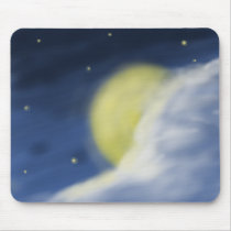 Moon Partly Hidden by a Cloud Mouse Pads