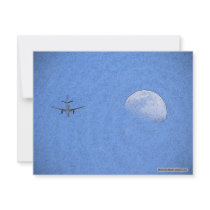 "Moon & Plane" Invitations