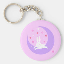 Moon rabbit keychain