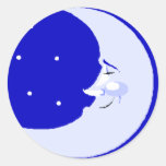 Moon Round Sticker