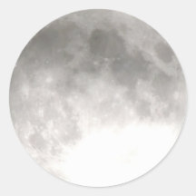 Moon satellite round stickers