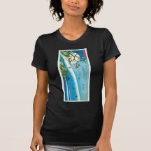 Moon Seen through Maple Leaves and Waterfall Tees