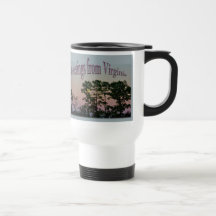 Moon Setting @ Dawn Greetings From Virginia Items Mugs