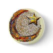 Moon-Star -Islam Pinback Buttons