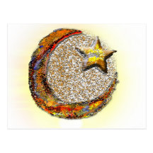 Moon-Star -Islam Post Card