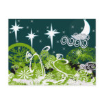 Moon Star Tree Paint Splat postcards