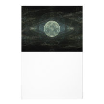 "Moon Station" Fractal Art Stationery