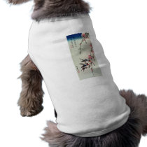 Moon, Swallows, and Peach Blossoms, Ando Hiroshige Doggie Tshirt