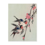 Moon, Swallows, and Peach Blossoms, Ando Hiroshige postcards